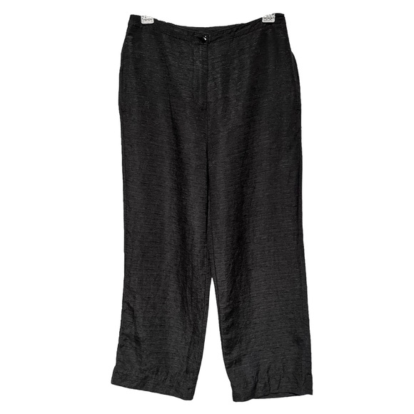 French Laundry Silk Linen Blend Crop High Rise Pants - Picture 1 of 6